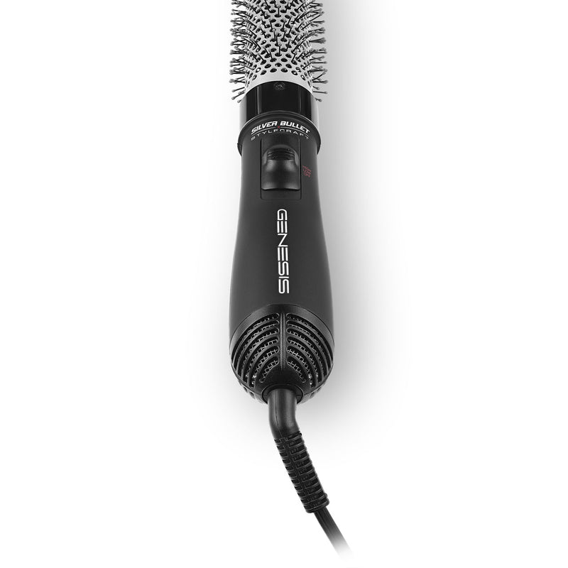 Silver Bullet Genesis Professional Round Hot Brush 1.5-inch Hair Styler - Black