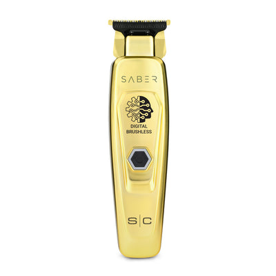 Saber Professional Full Metal Body Digital Brushless Motor Cordless Hair Trimmer - Gold