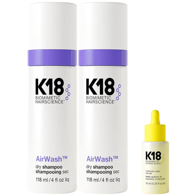 K18 Buy 2 AirWash, Get 1 molecular repair hair oil FREE! 3 pc.