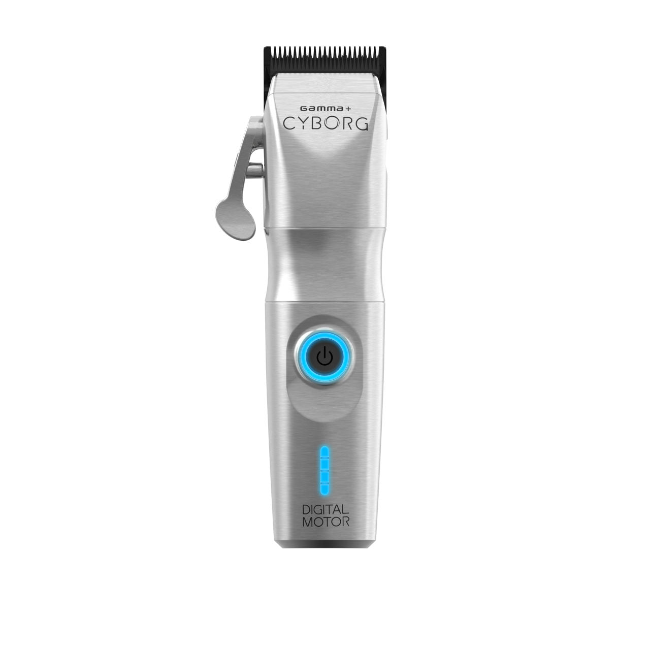 Cyborg Professional Metal Hair Clipper with Digital Brushless Motor and Left or Right Lever - Silver