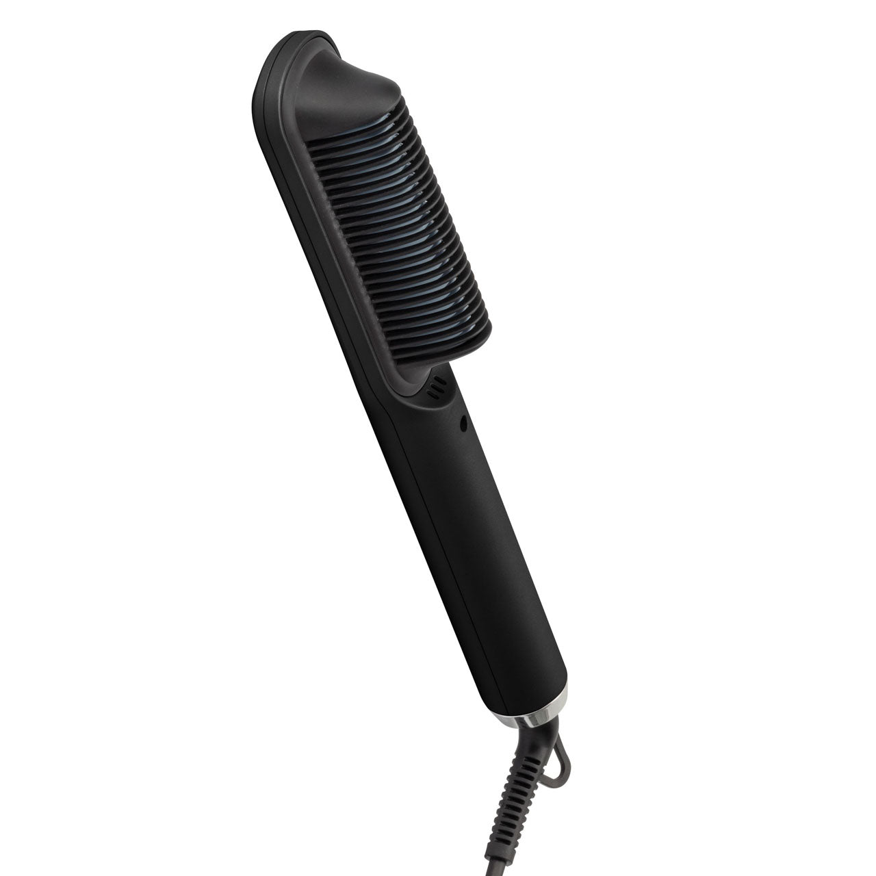 Ceramic Hot Brush with Cool Touch Technology Reduces Frizz, Static, and Straightens Hair - Black