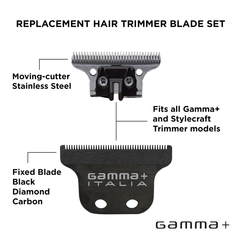 Replacement Classic Fixed Black Diamond Carbon DLC with Stainless Steel Deep Tooth Cutter Trimmer Bl
