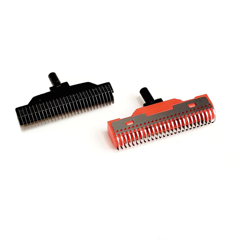 Replacement Set of 2 Cutters (1 Red Crunchy & 1 Black Forged) for the Gamma+ Uno Shaver