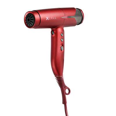 XCell Professional Hair Dryer Digital Motor Ultra-Lightweight Ionic Technology - Red