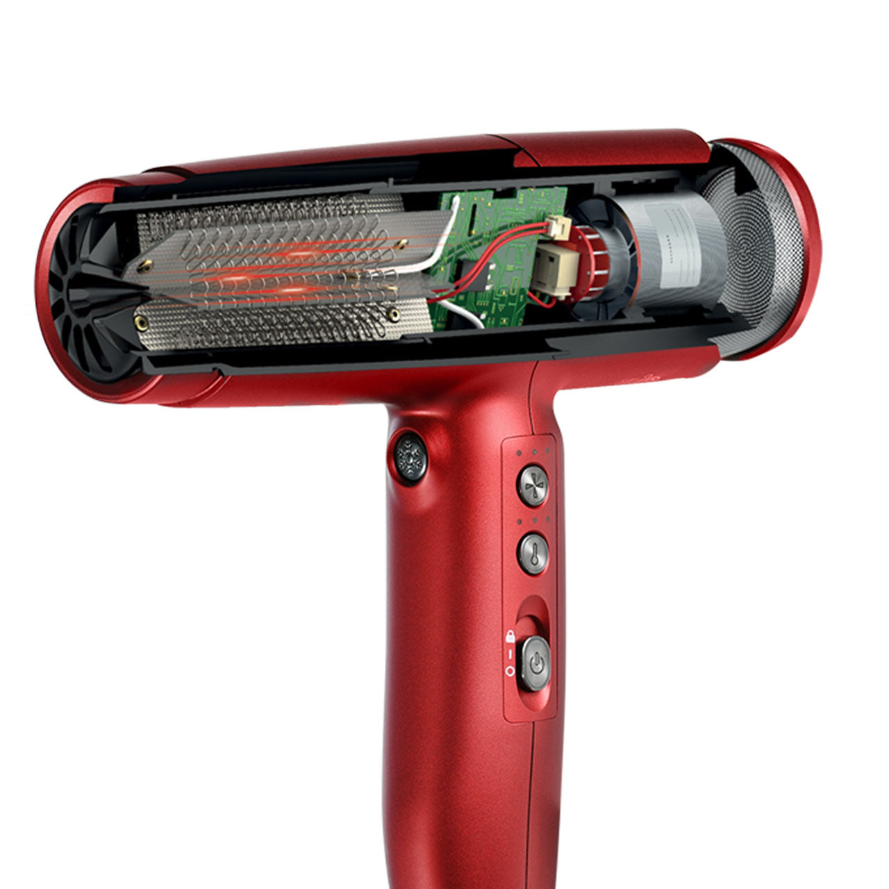 XCell Professional Hair Dryer Digital Motor Ultra-Lightweight Ionic Technology - Red