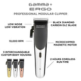 Ergo Professional Microchipped Magnetic Motor Modular Cordless Hair Clipper