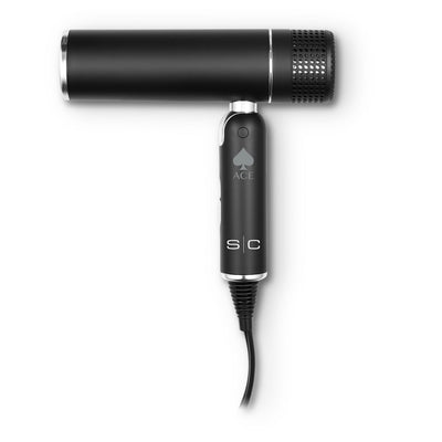 Ace Foldable Lightweight Hair Dryer with Powerful Motor - Black