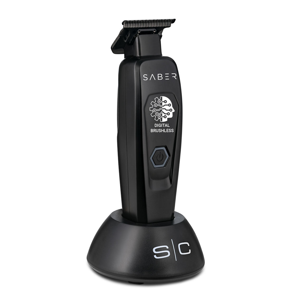 Saber Professional Full Metal Body Digital Brushless Motor Cordless Hair Trimmer - Black