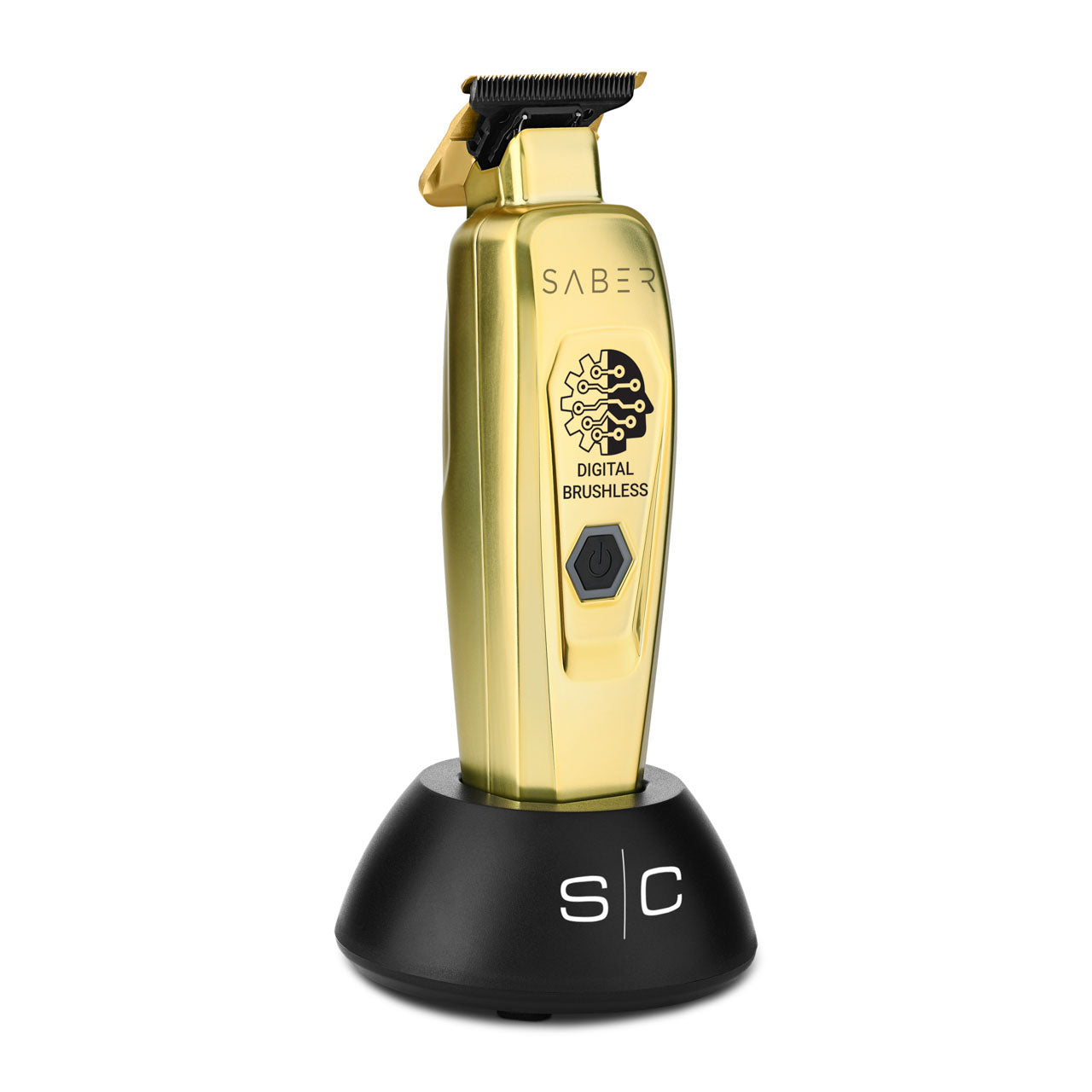 Saber Professional Full Metal Body Digital Brushless Motor Cordless Hair Trimmer - Gold