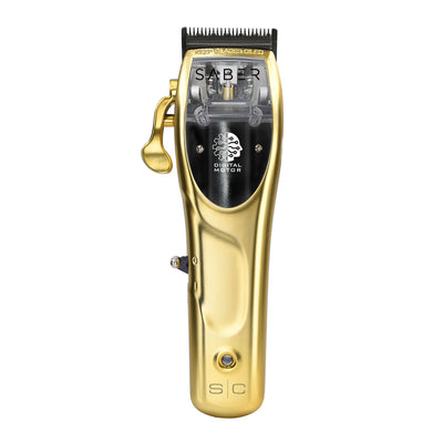 Saber Professional High-Torque Digital Brushless Motor Modular Cordless Hair Clipper - Gold