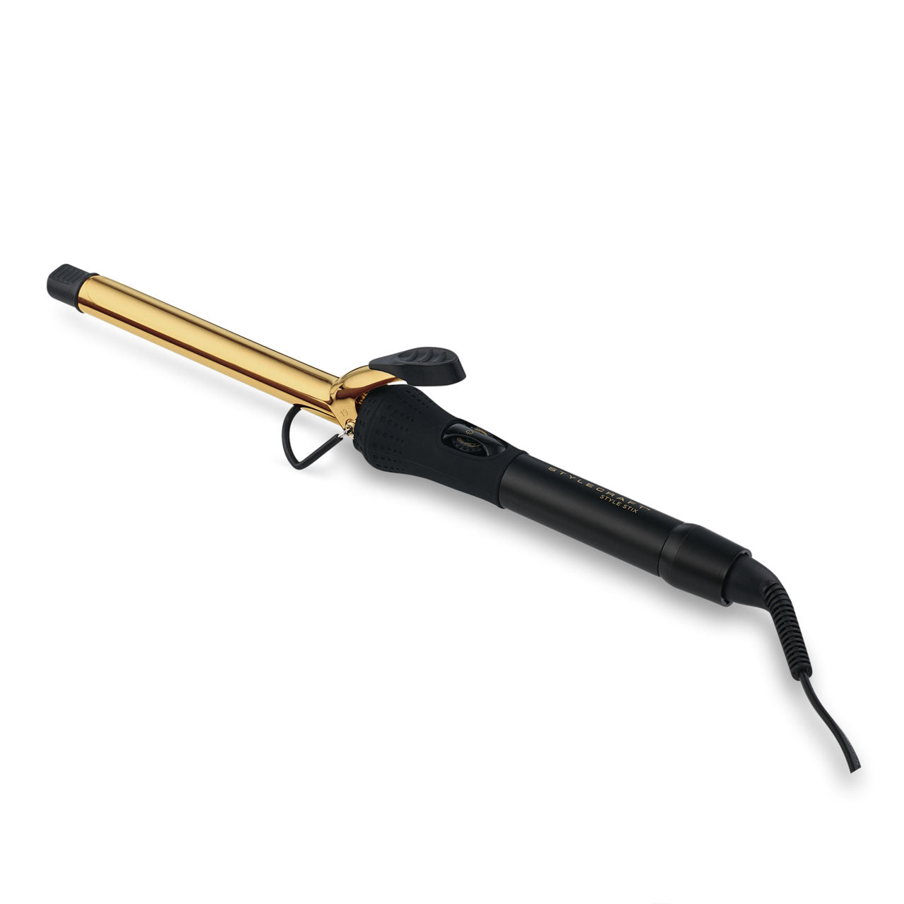 Style Stix 24K Gold Barrel Long Spring Hair Curling Iron 3/4 Inch