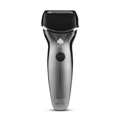 Ace Electric Wet or Dry Mens Shaver with Integrated Precision Pop-Up Trimmer - Silver
