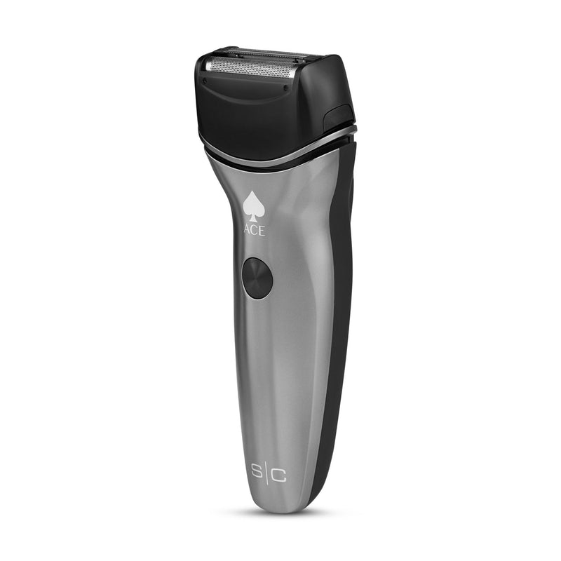 Ace Electric Wet or Dry Mens Shaver with Integrated Precision Pop-Up Trimmer - Silver