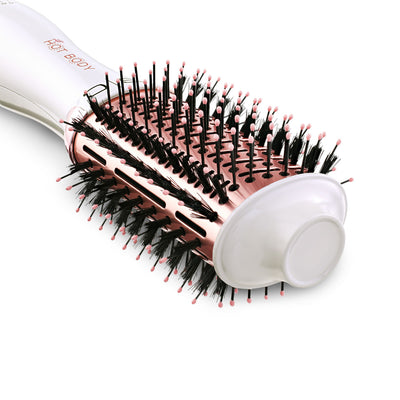 Lil' Hot Body Ionic 2-in-1 Blowout Oval Hot Air Brush Hair Dryer Volumizer - White