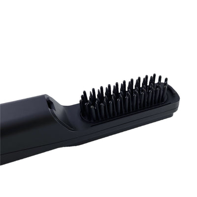 Heat Stroke Rechargeable Cordless Beard and Styling Hot Hair Brush with Cool Touch Tips - Black