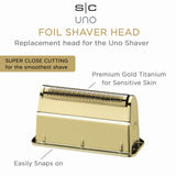 Replacement Uno Mens Shaver Gold Titanium Single Foil Head