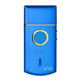 Uno Travel Sized Single USB Rechargeable Mens Foil Shaver with Cap - Blue