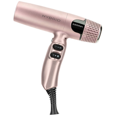 Hybrid Professional Hair Dryer Lightweight 10.6 oz, Ionic Technology, Low Noise - Rose Gold