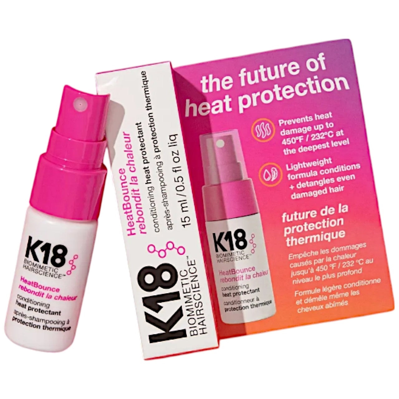 K18 HeatBounce conditioning heat protectant 0.5 Fl. Oz.