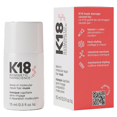 K18 leave-in molecular repair hair mask 0.5 Fl. Oz.