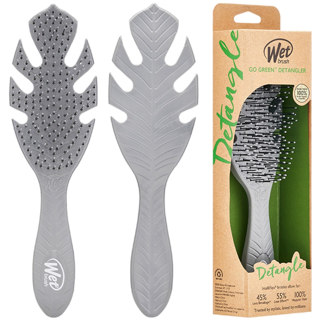 Wet Brush Go Green Detangler- Grey