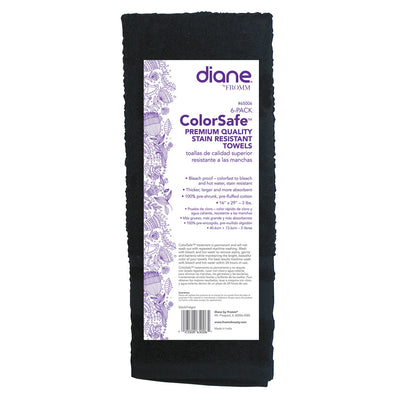 Diane ColorSafe Towels- Black 16 inch x 29 inch 6 pk.