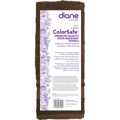Diane Colorsafe Towel- Chocolate 16 inch x 29 inch 6 pk.