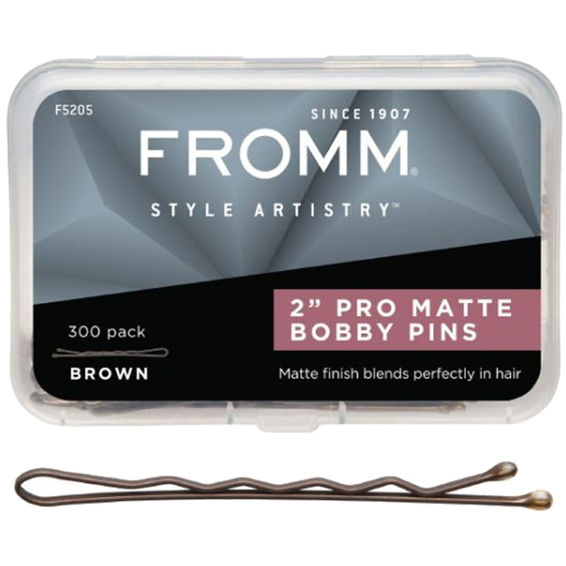 Fromm 2" Bobby Pins - Brown 300 pk.