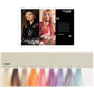 COLOR.ME by KEVIN.MURPHY COLOR.ME TONERS Swatch Panel & Tent Card